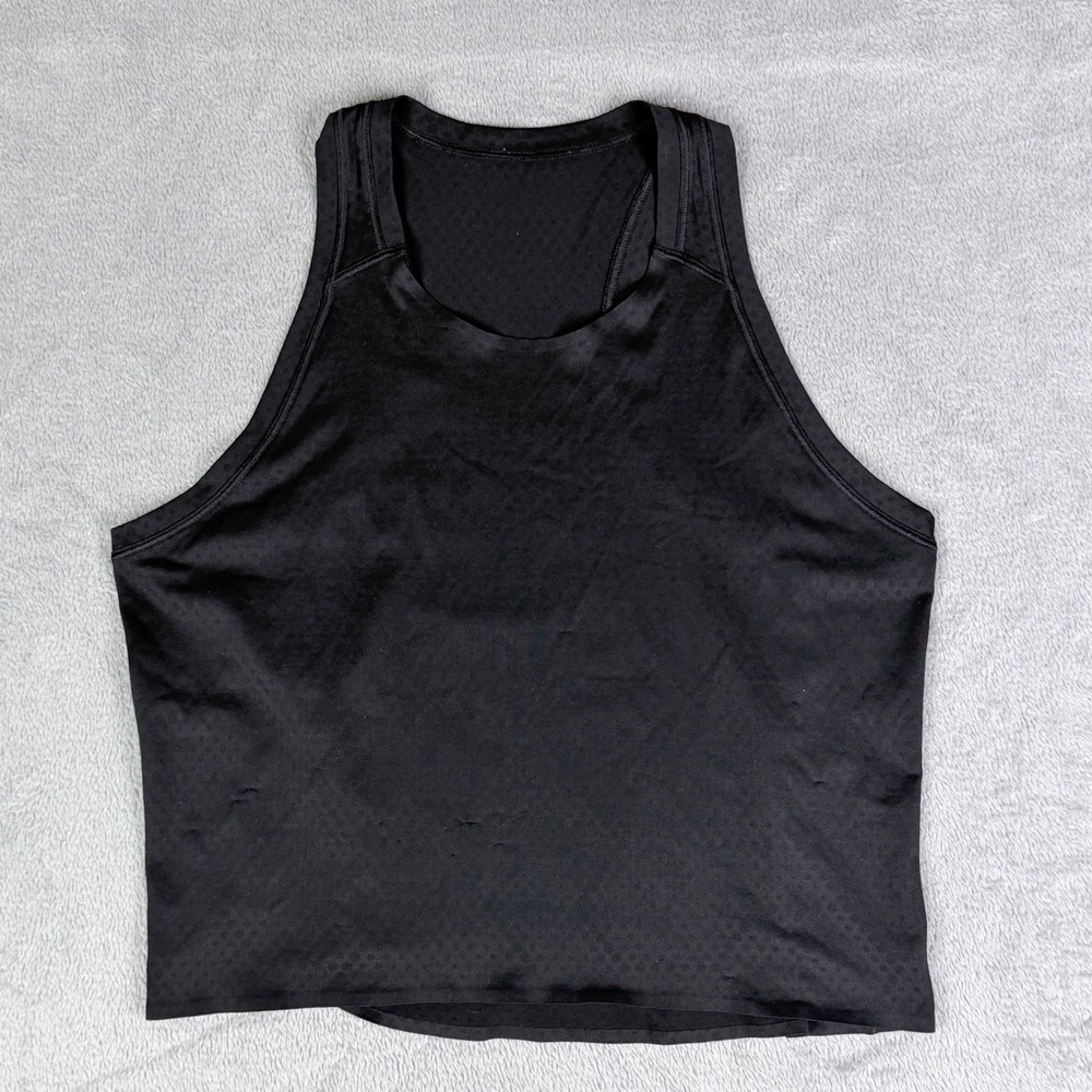 Lululemon Breeze By Muscle Tank Black High Neck‎ Racerback Activewear Top Size 6